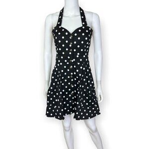 Field Day Polka Dot Halter Dress - sz Small